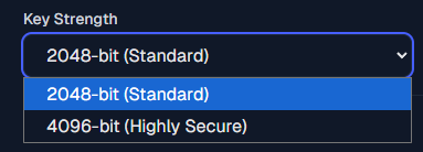 Key Strength Selector